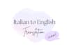translate an italian text into english
