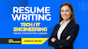write your tech, engineering, IT resume, CV, cover letter and linkedin