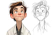 sketch your cartoon character
