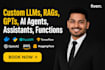 create custom ai llm agents, rags, chatbots, gpts