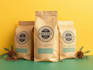 do aesthetic coffee bag packaging, stickers and label design