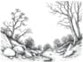 draw a crosshatching engraving style illustration