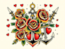 create a rad traditional tattoo design