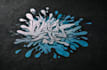 design a graffiti logo with spray paint textures