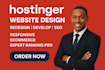 hostinger website design redesign and develop SEO responsive ecommerce ranking