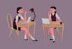create a flat vector style illustration