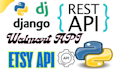 do walmart api, etsy api, rest api integration, php api soap, amazon sp, sdk api