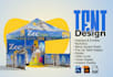 tent, table cover, flag and canopy tent
