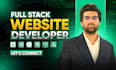 be full stack web developer frontend backend react vue laravel nodejs