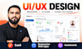 design clean and responsive web app and saas dashboard UI UX