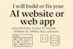 build, fix, your ai website or web app using mgx, 10web, mixo, meku, backend