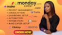 setup monday CRM make com clickup monday com made com trello notion dashboard