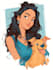 do cute disney cartoon portrait