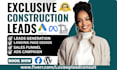generate construction company leads engineering firm lead engineering website