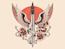 create american traditional tattoo style design