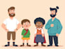 create a unique flat vector illustration