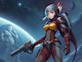 sci fi character illustration or sci fi character