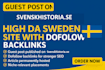do high da sweden guest post with dofollow sweden backlinks