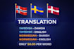 translate norwegian and swedish into perfect danish