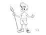 draw black and white outline illustration diagram