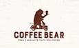 create exceptional a quirky and fun bear and coffee logo