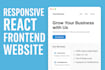 build responsive react landing page with clean code