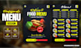 a professional restaurant, food, or digital menu design for print or online use