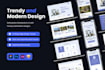 design a modern website UI UX in figma or adobe