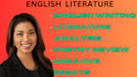 do english, literature and poetry