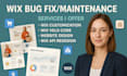 fix wix website bug fix design redesign wix website maintenance