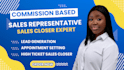 commission based sales representative high ticket sales closer sdr sales rep