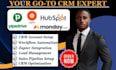 set up your hubspot, monday com pipedrive CRM with zapier integration