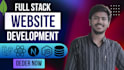 develop modern full stack websites with react, node, and laravel