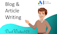 write original and impressive SEO blogs and articles in 24hrs