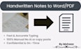 type handwritten notes into a word document or PDF