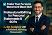 professionally edit your personal statement or statement of purpose