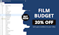 draft a professional film budget using movie magic