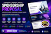 design sponsorship proposal, investor pitch deck and fundraising package
