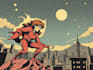 draw a retro vintage comic illustration