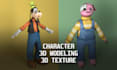 model and texture 3d character for games and video