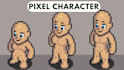 do pixel art animation, pixel character, pixel sprite sheet, game asset