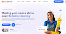 create a fast cleaning company website with online booking
