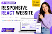 create fast and responsive website with react js and modern UI