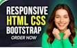 build a responsive website using HTML, CSS, and bootstrap