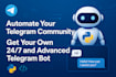 develop an advanced python telegram bot