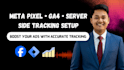 fix or setup facebook pixel, google analytics 4 server site tracking