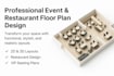 create a custom event floor plan and restaurant layout design