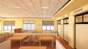 do school interior design,  lecture room, library, hostel, school hall, office