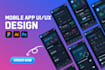 create modern figma app design, mobile app UI UX design