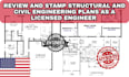 licensed engineer, structural plan permit ready plan, mep az, al, il, tx, ca, tx